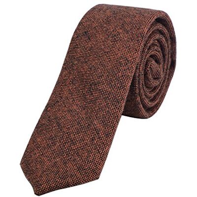 DonDon stropdas heren katoenen stropdas 6 cm, Oranje-zwart, Eén maat Eén maat DonDon stropdas heren katoenen stropdas 6 cm, Oranje-zwart, Eén maat Eén maat