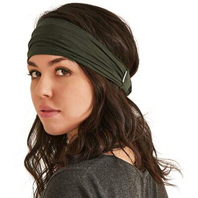 CHARM Japanse Bandana Haarband voor Mannen en Vrouwen Comfy Lichtgewicht Elastische Head Bands perfect voor Fitness Sport Voetbal Tennis Joggen, kaki, L CHARM Japanse Bandana Haarband voor Mannen en Vrouwen Comfy Lichtgewicht Elastische Head Bands perfect voor Fitness Sport Voetbal Tennis Joggen, kaki, L