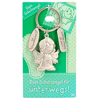 Depesche 7518-009 metalen beschermengel sleutelhanger met geluksbeschermengel en liefdesboodschap voor familie, vrienden en kennissen Depesche 7518-009 metalen beschermengel sleutelhanger met geluksbeschermengel en liefdesboodschap voor familie, vrienden en kennissen