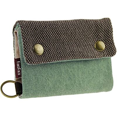 LY Liying Portemonnee met geldclip, canvas portemonnee voor heren, creditcardhouder, portemonnee met RFID-blokkering, groen, M, vintage LY Liying Portemonnee met geldclip, canvas portemonnee voor heren, creditcardhouder, portemonnee met RFID-blokkering, groen, M, vintage