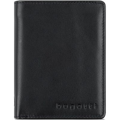 bugatti Primo Leren herenportemonnee, 8 verticale kaarten, met muntvak, zwart bugatti Primo Leren herenportemonnee, 8 verticale kaarten, met muntvak, zwart