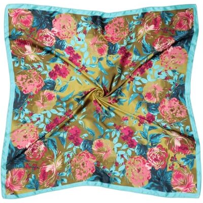 DRESHOW Grote vierkante sjaals voor dames, satijn, haaraccessoires, zijde, klassieke patronen, strandbandana's Eén maat DRESHOW Grote vierkante sjaals voor dames, satijn, haaraccessoires, zijde, klassieke patronen, strandbandana's Eén maat
