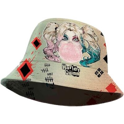 KARACTERMANIA Harley Quinn Mad Love klokhoed voor kinderen, beige, 25 x 15 cm, beige, eenheidsmaat, hoed voor kinderen, Mad Love KARACTERMANIA Harley Quinn Mad Love klokhoed voor kinderen, beige, 25 x 15 cm, beige, eenheidsmaat, hoed voor kinderen, Mad Love