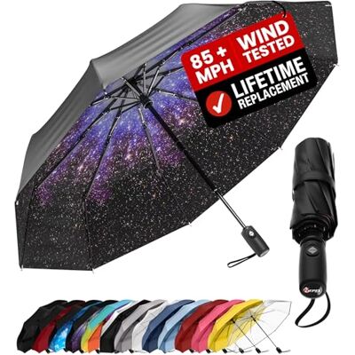 Repel Umbrella Winddichte reisparaplu, compact, licht, automatisch, sterk en draagbaar, winddicht, kleine opvouwbare paraplu voor regen, heren en dames, geel, één maat, modern Repel Umbrella Winddichte reisparaplu, compact, licht, automatisch, sterk en draagbaar, winddicht, kleine opvouwbare paraplu voor regen, heren en dames, geel, één maat, modern