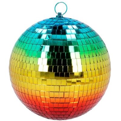 Boland Glanzende discobal Ø ca. 20 cm Feestdecoratie om op te hangen voor oudejaarsavond of feest (regenboog) Boland Glanzende discobal Ø ca. 20 cm Feestdecoratie om op te hangen voor oudejaarsavond of feest (regenboog)