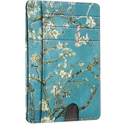 FINTIE Premium PU lederen platte portefeuille, RFID-blokkering, creditcardhouder, met ID-venster en vak voor snelle toegang, voor dames en heren FINTIE Premium PU lederen platte portefeuille, RFID-blokkering, creditcardhouder, met ID-venster en vak voor snelle toegang, voor dames en heren
