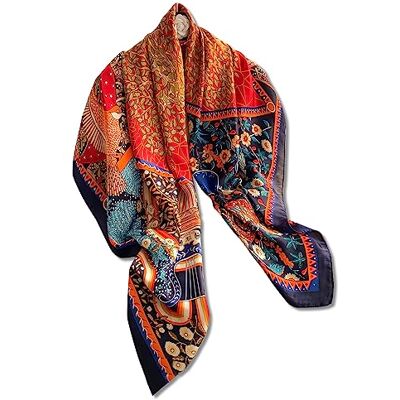 LumiSyne Zijden Sjaals Vrouwen Grote Vierkante Sjaal Print Boom Bloemen Patroon Dierpatroon Retro Stijl Satijnen Hoofddoek Zonwerende Sjaal Decoratieve Sjaal Bandana's Haarsjaal Eén maat LumiSyne Zijden Sjaals Vrouwen Grote Vierkante Sjaal Print Boom Bloemen Patroon Dierpatroon Retro Stijl Satijnen Hoofddoek Zonwerende Sjaal Decoratieve Sjaal Bandana's Haarsjaal Eén maat