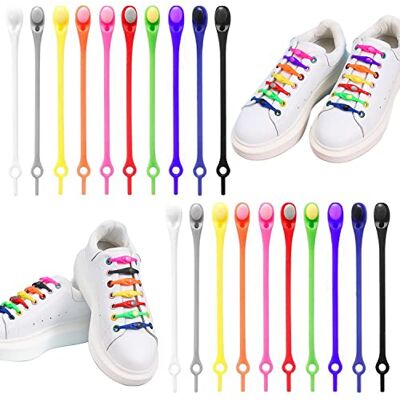 Kyduu 100st zonder strikken, elastische luie schoenveters, Elastische siliconen veters, elastische siliconen schoenveters,geen stropdas schoenveters ronde siliconen schoenveters voor kinderen en volwassenen One Size Kyduu 100st zonder strikken, elastische luie schoenveters, Elastische siliconen veters, elastische siliconen schoenveters,geen stropdas schoenveters ronde siliconen schoenveters voor kinderen en volwassenen One Size