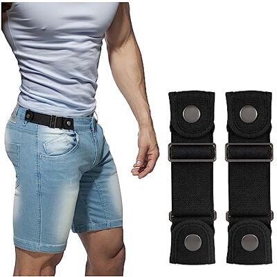 Beltroad Gesploze riem voor mannen en vrouwen Verstelbare rekbare elastische riem Onzichtbare riem, zwart en zwart Fit 2 Schleife Abstand 17CM-23CM Beltroad Gesploze riem voor mannen en vrouwen Verstelbare rekbare elastische riem Onzichtbare riem, zwart en zwart Fit 2 Schleife Abstand 17CM-23CM