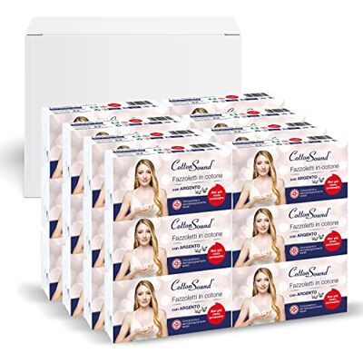 Cotton Sound Zilveren zakdoeken van katoen, 24 confetti, 6 x 8 stuks, 100% hydrofiele katoen, zilvermicrodeeltjes, natuurlijke antibacteriële werking, biologisch afbreekbaar, geproduceerd in Italië Cotton Sound Zilveren zakdoeken van katoen, 24 confetti, 6 x 8 stuks, 100% hydrofiele katoen, zilvermicrodeeltjes, natuurlijke antibacteriële werking, biologisch afbreekbaar, geproduceerd in Italië