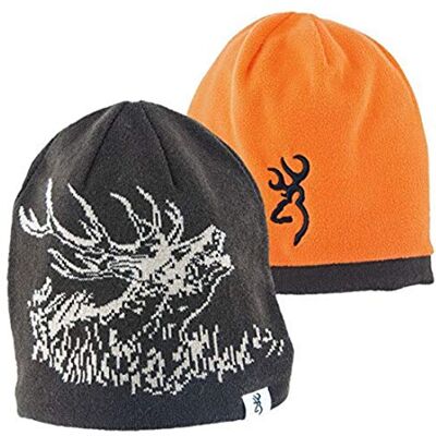 Browning Herten Scene Beanie Omkeerbaar Bruin/Oranje Browning Herten Scene Beanie Omkeerbaar Bruin/Oranje
