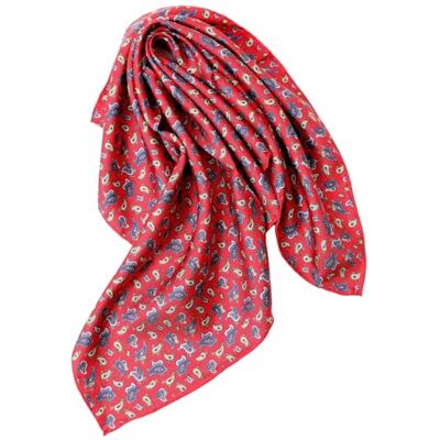 Prettystern Heren Bandana Sjaal Kleine Vierkante Zijden Sjaal, 32 rode paisley 53 cm X 53 cm Prettystern Heren Bandana Sjaal Kleine Vierkante Zijden Sjaal, 32 rode paisley 53 cm X 53 cm