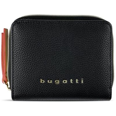 bugatti Ella Kleine damesportemonnee – portemonnee van kunstleer, compact en elegant, zwart bugatti Ella Kleine damesportemonnee – portemonnee van kunstleer, compact en elegant, zwart