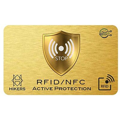 HIKERS RFID-/NFC-kaartbescherming, contactloos, geen hoesjes en tassen, de portemonnee is volledig beschermd, creditcards, creditcards, paspoort (3 kaarten) HIKERS RFID-/NFC-kaartbescherming, contactloos, geen hoesjes en tassen, de portemonnee is volledig beschermd, creditcards, creditcards, paspoort (3 kaarten)
