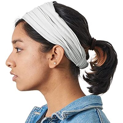 CHARM Japanse Bandana Haarband voor Mannen en Vrouwen Comfy Lichtgewicht Elastische Head Bands perfect voor Fitness Sport Voetbal Tennis Joggen, lichtgrijs, M CHARM Japanse Bandana Haarband voor Mannen en Vrouwen Comfy Lichtgewicht Elastische Head Bands perfect voor Fitness Sport Voetbal Tennis Joggen, lichtgrijs, M