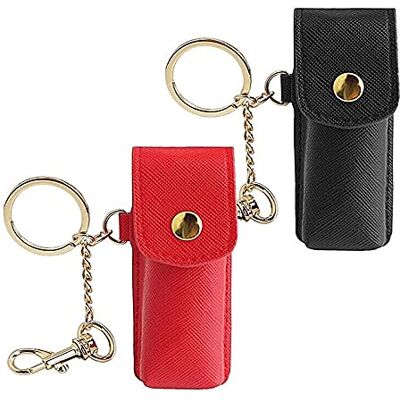 N\A 2 stuks sleutelhangers voor lippenbalsem en alledaagse accessoires voor het opbergen van lippenstift en hangende sleutels, rood/zwart, 17 x 12 x 3,6 cm, Rood/Zwart, 17*12*3.6 N\A 2 stuks sleutelhangers voor lippenbalsem en alledaagse accessoires voor het opbergen van lippenstift en hangende sleutels, rood/zwart, 17 x 12 x 3,6 cm, Rood/Zwart, 17*12*3.6