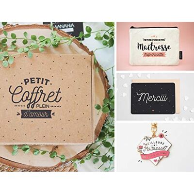 Manahia C2 meesteressenset kleine koffer met tas, sleutelhanger en kaart cadeau voor lerares lerares tas Manahia C2 meesteressenset kleine koffer met tas, sleutelhanger en kaart cadeau voor lerares lerares tas