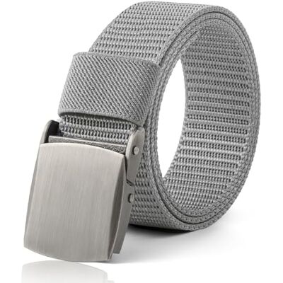 Coubeau Riem voor kinderen, jongens, honkbalriem, nylon, jongens, golfriem voor kinderen met metalen gesp voor softbalbroek, jeans, schooluniformen, Grijs + Zilver Label 20-27 pouces (Recommandé pour 6-10 ans) Coubeau Riem voor kinderen, jongens, honkbalriem, nylon, jongens, golfriem voor kinderen met metalen gesp voor softbalbroek, jeans, schooluniformen, Grijs + Zilver Label 20-27 pouces (Recommandé pour 6-10 ans)