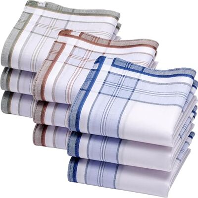 Merrysquare Henry Zakdoeken van stof voor heren 100% geweven katoen 40 x 40 cm Klassiek en elegant design (9) 40 x 40 cm Merrysquare Henry Zakdoeken van stof voor heren 100% geweven katoen 40 x 40 cm Klassiek en elegant design (9) 40 x 40 cm