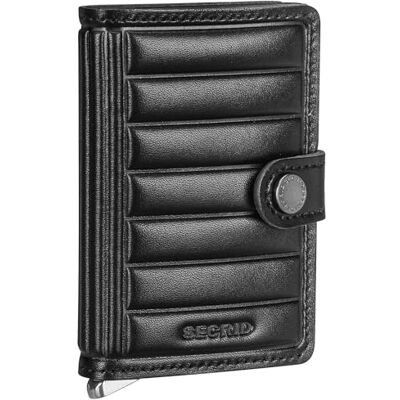 Secrid Mini-portemonnee voor dames en heren, met reliëfpatroon, eenheidsmaat, zwart, eenheidsmaat, kleine portemonnee Secrid Mini-portemonnee voor dames en heren, met reliëfpatroon, eenheidsmaat, zwart, eenheidsmaat, kleine portemonnee