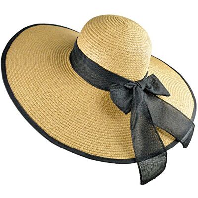 DRESHOW Capeline Strohoed voor dames, hoed met brede rand, zonnehoed, ademend, anti-uv-strohoed, strandzonnehoed, UPF 50+, 1 x kaki, Eén maat Eén maat DRESHOW Capeline Strohoed voor dames, hoed met brede rand, zonnehoed, ademend, anti-uv-strohoed, strandzonnehoed, UPF 50+, 1 x kaki, Eén maat Eén maat