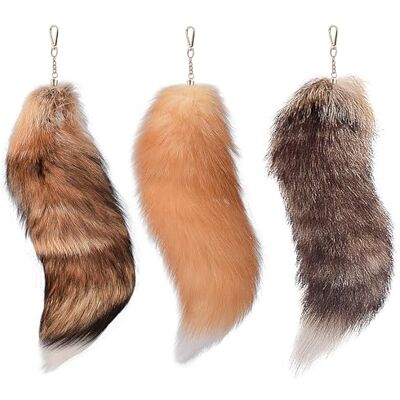 ChongKuan Hanger met vossenstaart van imitatiebont, met vossenstaart hanger, 9 ChongKuan Hanger met vossenstaart van imitatiebont, met vossenstaart hanger, 9