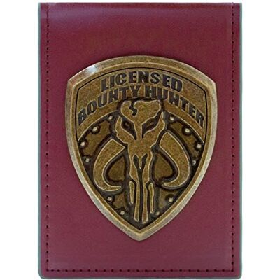 Star Wars Mandalorian Boba Fett Premium Hunter Rode Badge Kaarthouder Portemonnee, Rood, Eén maat, Kaarthouder Star Wars Mandalorian Boba Fett Premium Hunter Rode Badge Kaarthouder Portemonnee, Rood, Eén maat, Kaarthouder
