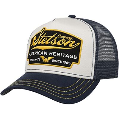 Stetson Since 1865 Trucker Pet voor heren, snapback, honkbalsnapback, met vizier, lente-zomer, lente, zomer, herfst, winter, één maat, donkerblauw Eén maat Stetson Since 1865 Trucker Pet voor heren, snapback, honkbalsnapback, met vizier, lente-zomer, lente, zomer, herfst, winter, één maat, donkerblauw Eén maat