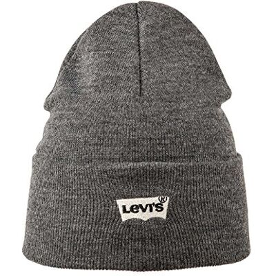Levis Batwing geborduurde Slouc gebreide muts voor heren (1 stuk), Normaal grijs Einheitsgröße Levis Batwing geborduurde Slouc gebreide muts voor heren (1 stuk), Normaal grijs Einheitsgröße