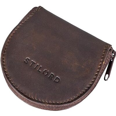 STILORD "Benji" Portemonnee Lederen Mini Portemonnee voor Mannen Vrouwen Vintage Portemonnee Echt Lederen Sleutelhanger Kleur: Cognac Donkerbruin STILORD "Benji" Portemonnee Lederen Mini Portemonnee voor Mannen Vrouwen Vintage Portemonnee Echt Lederen Sleutelhanger Kleur: Cognac Donkerbruin