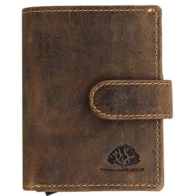 Greenburry Originele vintage RFID lederen portemonnee 8 cm Greenburry Originele vintage RFID lederen portemonnee 8 cm