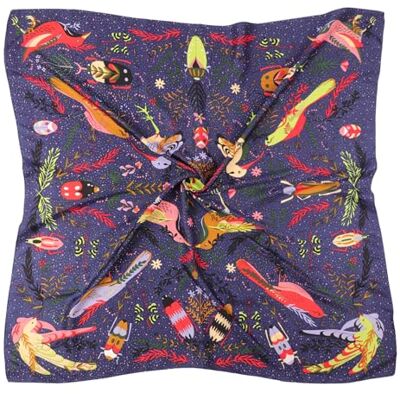 DRESHOW Grote vierkante sjaals voor dames, satijn, haaraccessoires, zijde, klassieke patronen, strandbandana's Eén maat DRESHOW Grote vierkante sjaals voor dames, satijn, haaraccessoires, zijde, klassieke patronen, strandbandana's Eén maat