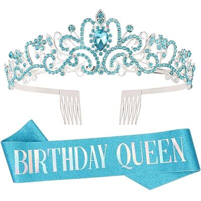 DRESHOW Kroon Verjaardag Sjaal Voor Vrouwen Diadeem Strass Kroon Koningin Haaraccessoires Meisjes Decoraties Eén maat DRESHOW Kroon Verjaardag Sjaal Voor Vrouwen Diadeem Strass Kroon Koningin Haaraccessoires Meisjes Decoraties Eén maat