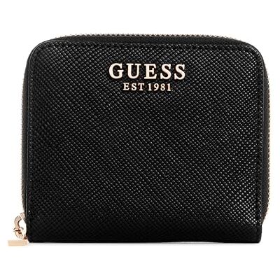 Guess Laurel Portemonnee met ritssluiting voor dames, zwart, één maat Guess Laurel Portemonnee met ritssluiting voor dames, zwart, één maat