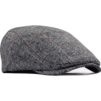 besbomig Heren Baret Platte Cap Golf Driving Newsboy Hoed Flat Cap Verstelbare Wool Vilt Unisex Cap Vintage Retro Tweed één maat Lente Herfst Winter 55-59 cm, grijs. 56-58 besbomig Heren Baret Platte Cap Golf Driving Newsboy Hoed Flat Cap Verstelbare Wool Vilt Unisex Cap Vintage Retro Tweed één maat Lente Herfst Winter 55-59 cm, grijs. 56-58