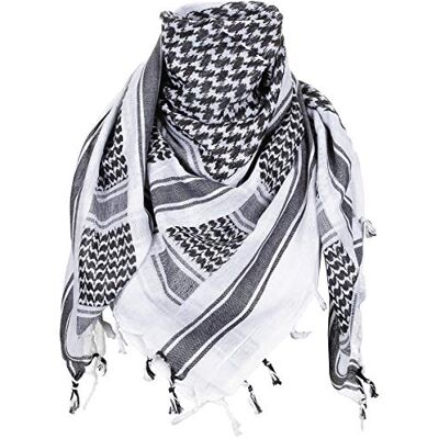 MFH PLO-sjaal met franjes Shemagh, zwart/wit Medium MFH PLO-sjaal met franjes Shemagh, zwart/wit Medium