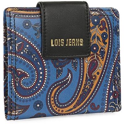 Lois Kleine damesportemonnee van zacht leer compact formaat meerdere RFID-opslag portemonnee van echt leer, Blauw (206252), Casual Lois Kleine damesportemonnee van zacht leer compact formaat meerdere RFID-opslag portemonnee van echt leer, Blauw (206252), Casual