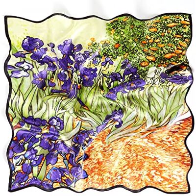 Prettystern Bandana voor vrouwen, vierkante kleine zijden sjaal, schilder, impressionist, Vincent van Gogh 50 cm X 50 cm Prettystern Bandana voor vrouwen, vierkante kleine zijden sjaal, schilder, impressionist, Vincent van Gogh 50 cm X 50 cm
