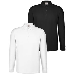ALPIDEX 2 stuks poloshirts voor heren, 100% katoen, lange mouwen, klassiek, casual, effen, S, M, L, XL, XXL, 3XL, 4XL, 5XL, Wolk, S S ALPIDEX 2 stuks poloshirts voor heren, 100% katoen, lange mouwen, klassiek, casual, effen, S, M, L, XL, XXL, 3XL, 4XL, 5XL, Wolk, S S