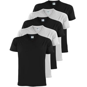 ALPIDEX Heren T-Shirts Set van 5 V-hals 100% Katoen Effen Basic Heren T-shirt Korte Mouwen S M L XL XXL 3XL 4XL 5XL, Maat: XXXL, Kleur: Zwart/Wit 3XL ALPIDEX Heren T-Shirts Set van 5 V-hals 100% Katoen Effen Basic Heren T-shirt Korte Mouwen S M L XL XXL 3XL 4XL 5XL, Maat: XXXL, Kleur: Zwart/Wit 3XL