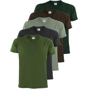ALPIDEX Heren T-shirts V-hals 5 stuks korte mouwen effen katoen basic heren T-shirt S M L XL XXL 3XL 4XL 5XL, Bos, S S ALPIDEX Heren T-shirts V-hals 5 stuks korte mouwen effen katoen basic heren T-shirt S M L XL XXL 3XL 4XL 5XL, Bos, S S