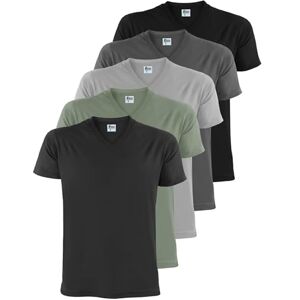 ALPIDEX Heren T-Shirts Set van 5 V-hals 100% Katoen Effen Basic Heren T-shirt Korte Mouwen S M L XL XXL 3XL 4XL 5XL, Maat: 5XL, Kleur: Storm 5XL ALPIDEX Heren T-Shirts Set van 5 V-hals 100% Katoen Effen Basic Heren T-shirt Korte Mouwen S M L XL XXL 3XL 4XL 5XL, Maat: 5XL, Kleur: Storm 5XL
