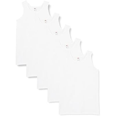 Fruit of the Loom 5-pack Athletic Mens heren Ondershirt (5-Pack), Kleur: wit, XL XL Fruit of the Loom 5-pack Athletic Mens heren Ondershirt (5-Pack), Kleur: wit, XL XL