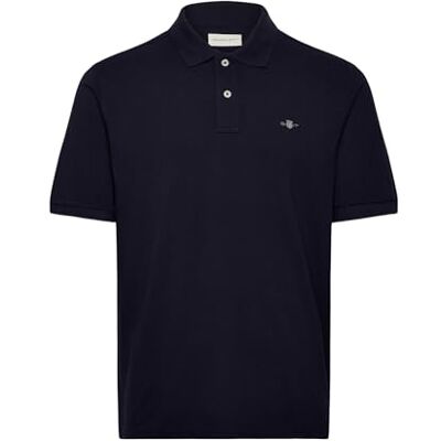 Gant Reg Emb Archive Shield Poloshirt voor heren, Blauw Evening Blue, XXL XXL Gant Reg Emb Archive Shield Poloshirt voor heren, Blauw Evening Blue, XXL XXL