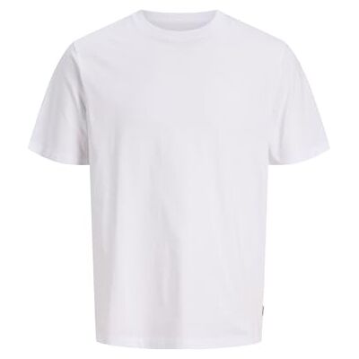 Jack & Jones Jjeorganic Basic T-shirt met ronde hals, Noos T-shirt voor heren (1 stuk), Wit, L L Jack & Jones Jjeorganic Basic T-shirt met ronde hals, Noos T-shirt voor heren (1 stuk), Wit, L L