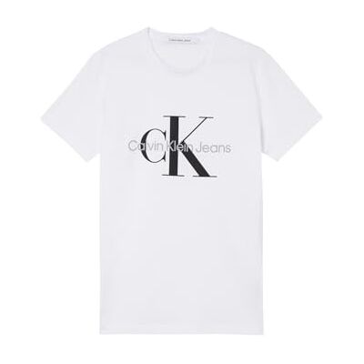 Calvin Klein Jeans Core Monogram T-shirt slim fit, T-shirt voor heren, Briljant wit M Calvin Klein Jeans Core Monogram T-shirt slim fit, T-shirt voor heren, Briljant wit M