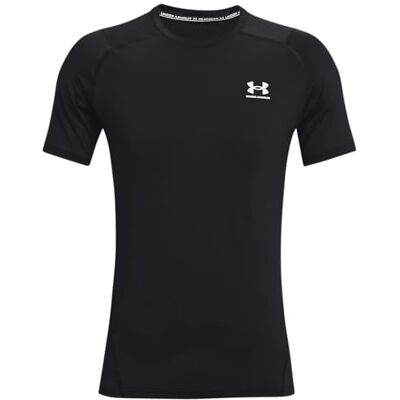 Under Armour Heatgear T-shirt voor heren, nauwsluitend, korte mouwen, zwart, XL Under Armour Heatgear T-shirt voor heren, nauwsluitend, korte mouwen, zwart, XL