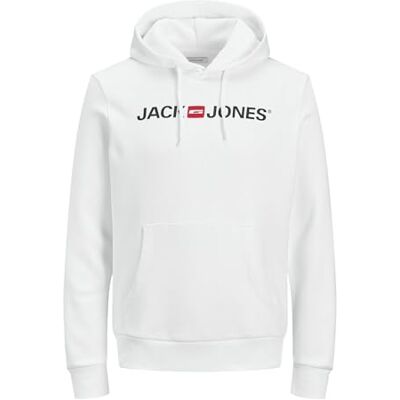 Jack & Jones Jjecorp Logo Sweat Hood Noos 12137054 heren Capuchon, Wit, XS XS Jack & Jones Jjecorp Logo Sweat Hood Noos 12137054 heren Capuchon, Wit, XS XS