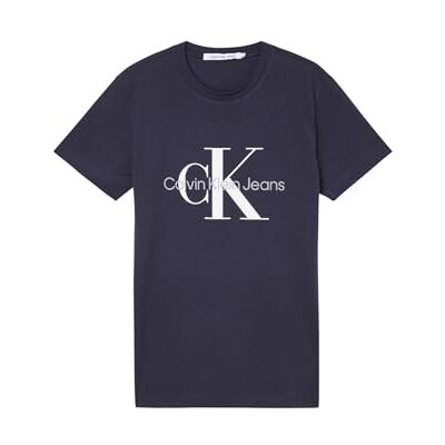 Calvin Klein Jeans Core Monogram T-shirt slim fit, T-shirt voor heren, Nachtblauw. S Calvin Klein Jeans Core Monogram T-shirt slim fit, T-shirt voor heren, Nachtblauw. S