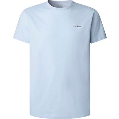 Pepe Jeans Original Basic 3n T-shirt voor heren (1 stuk), Blauw (Bleach Blue) XXL Pepe Jeans Original Basic 3n T-shirt voor heren (1 stuk), Blauw (Bleach Blue) XXL